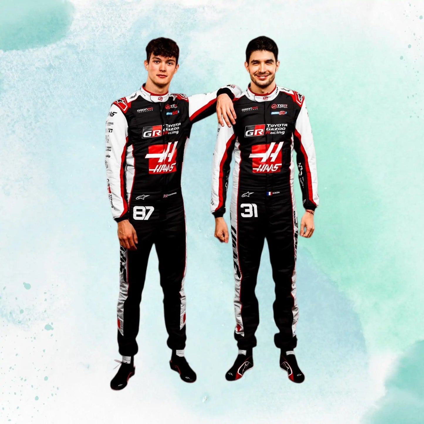 2026 Esteban Ocon & Oliver Bearman MoneyGram Haas F1 Team Replica Racing Suit
