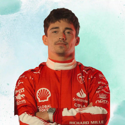 2023 New Las Vegas Charles Leclerc Formula 1 Scuderia Ferrari Replica Race Suit