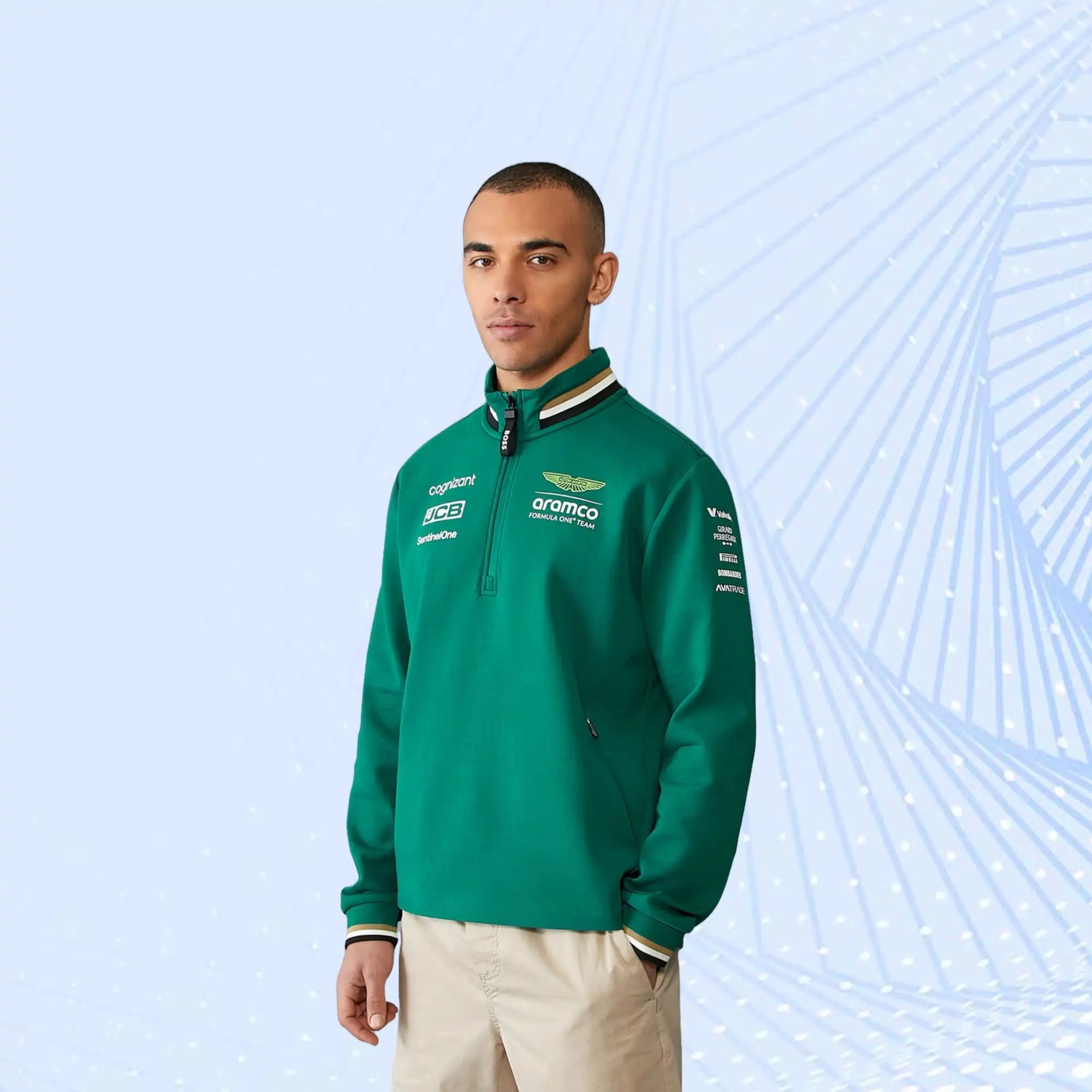 Aston Martin 2024 F1 Team 1/4 Zip Sweater | Craze Racewears