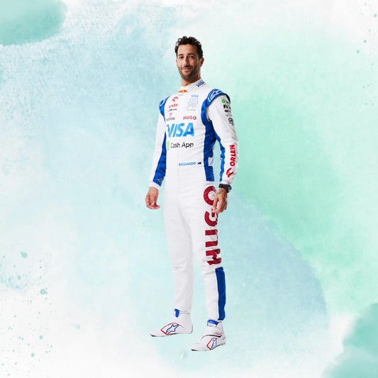 New 2024 F1 Daniel Ricciardo Visa Cash App RB Formula One Team Replica Racing Suit