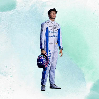 New 2026 Carlos Sainz & Alexander Albon Formula One Team Williams Racing F1 Replica Racing Suit