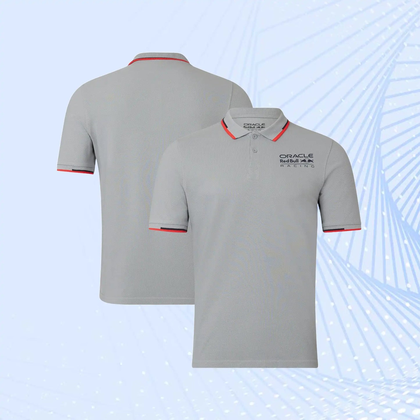 Oracle Red Bull F1 Racing Core Polo - Grey - Unisex - Formula 1 Team Wears