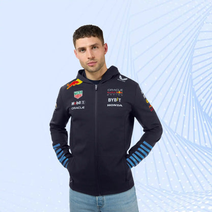 New 2024 Oracle Red Bull Racing F1 Team Replica Zip Hoodie