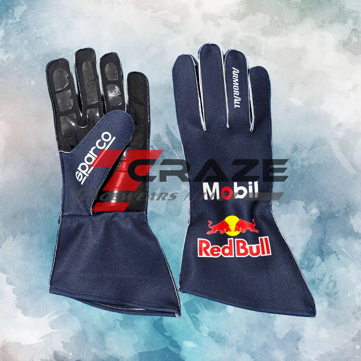 2026 Max Verstappen Red Bull F1 Gloves / New Max Verstappen Formula One Replica Racing Gloves