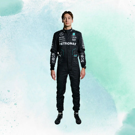 2024 New George Russell Mercedes AMG F1 Replica Racing Suit