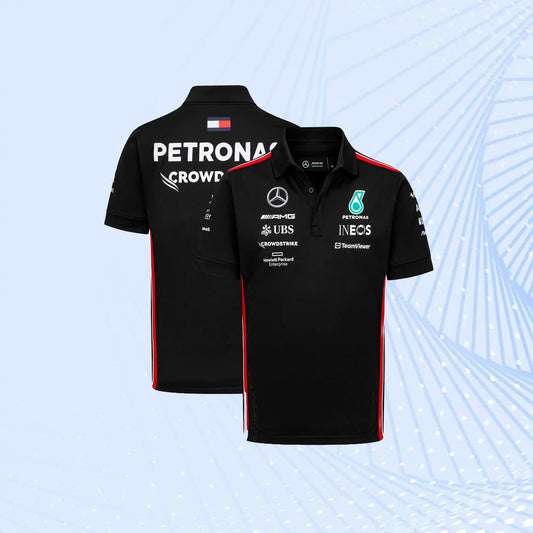 2023 F1 Mercedes AMG Petronas Formula 1 Team Polo - Black