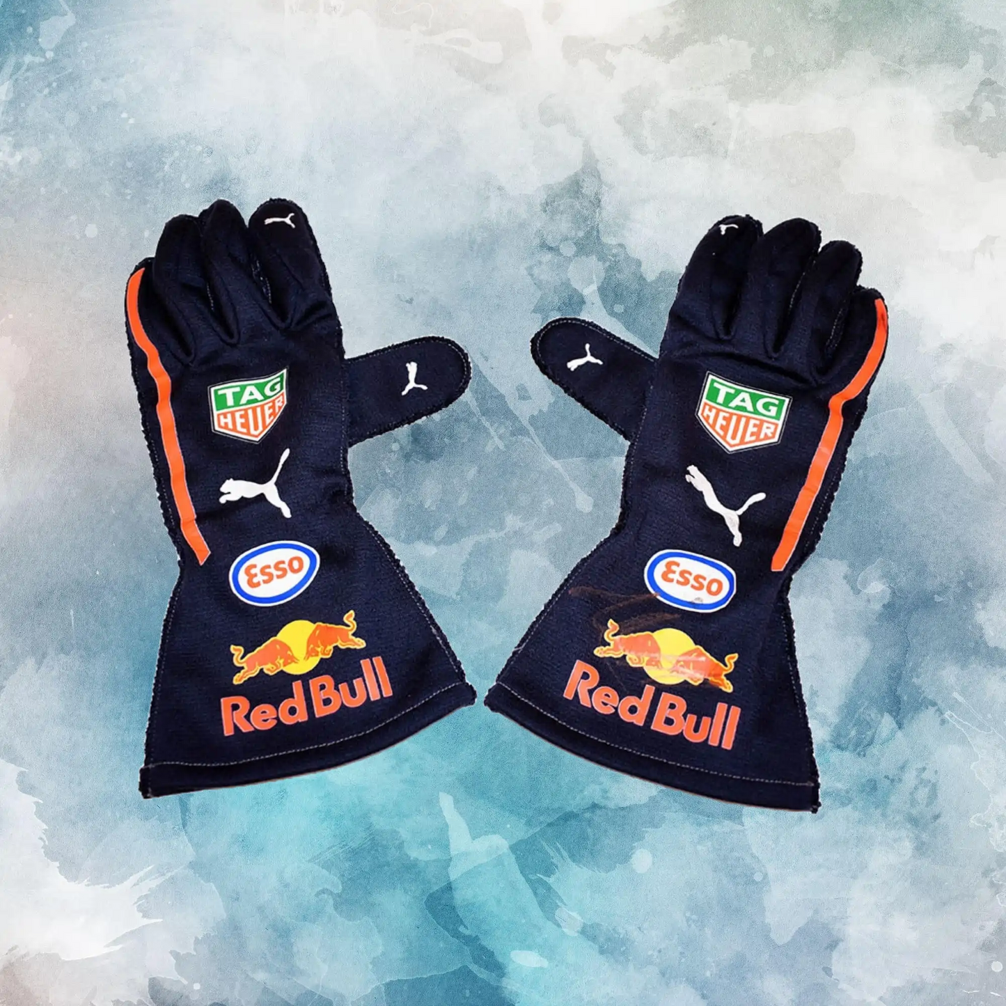 2018 Max Verstappen Race Red Bull F1 Gloves / Max Verstappen F1 Replica Race Gloves