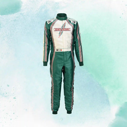 New 2025 Tony Kart Sublimation Printed Overall Go Kart Driver Racing Suit