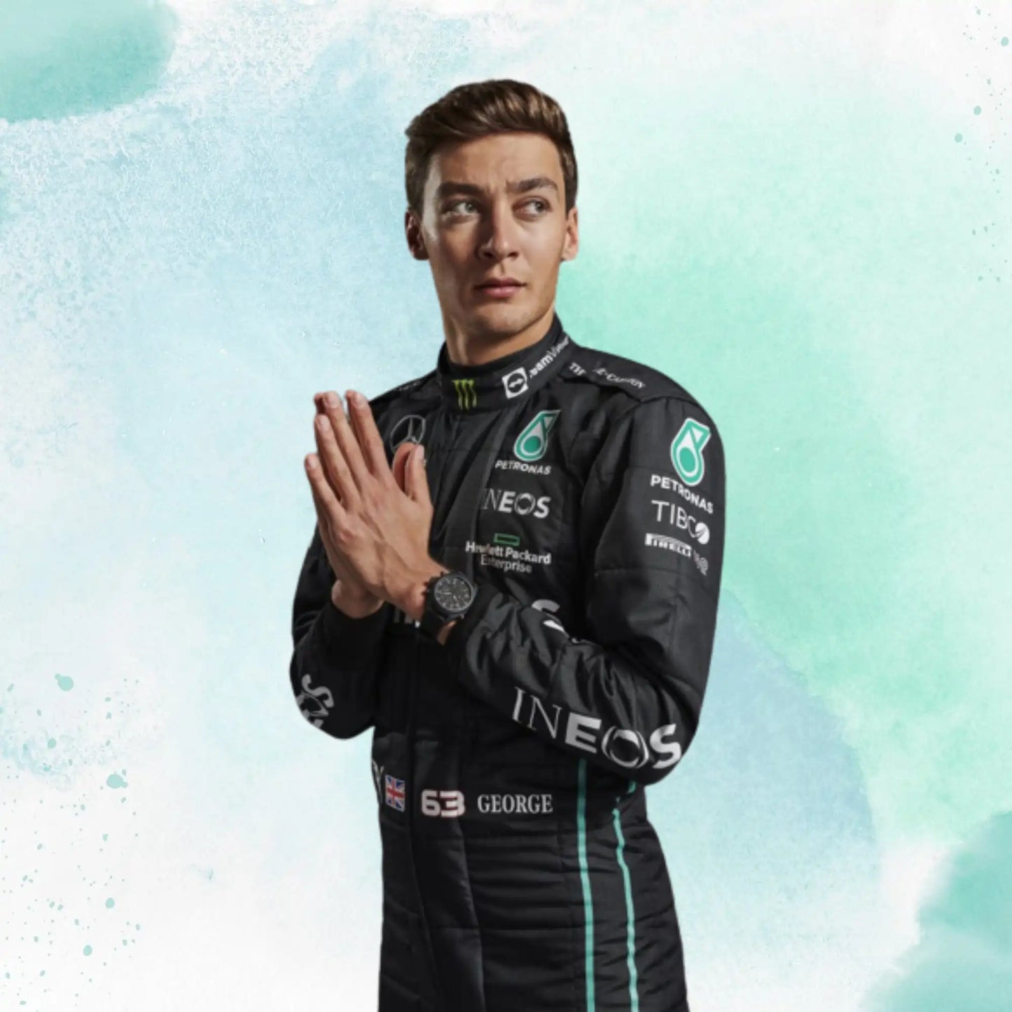 New 2022 George Russell Replica Race Suit Mercedes AMG Petronas F1