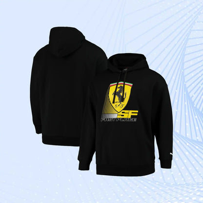 Scuderia Ferrari Race Big Shield Hoodie by Puma - Black