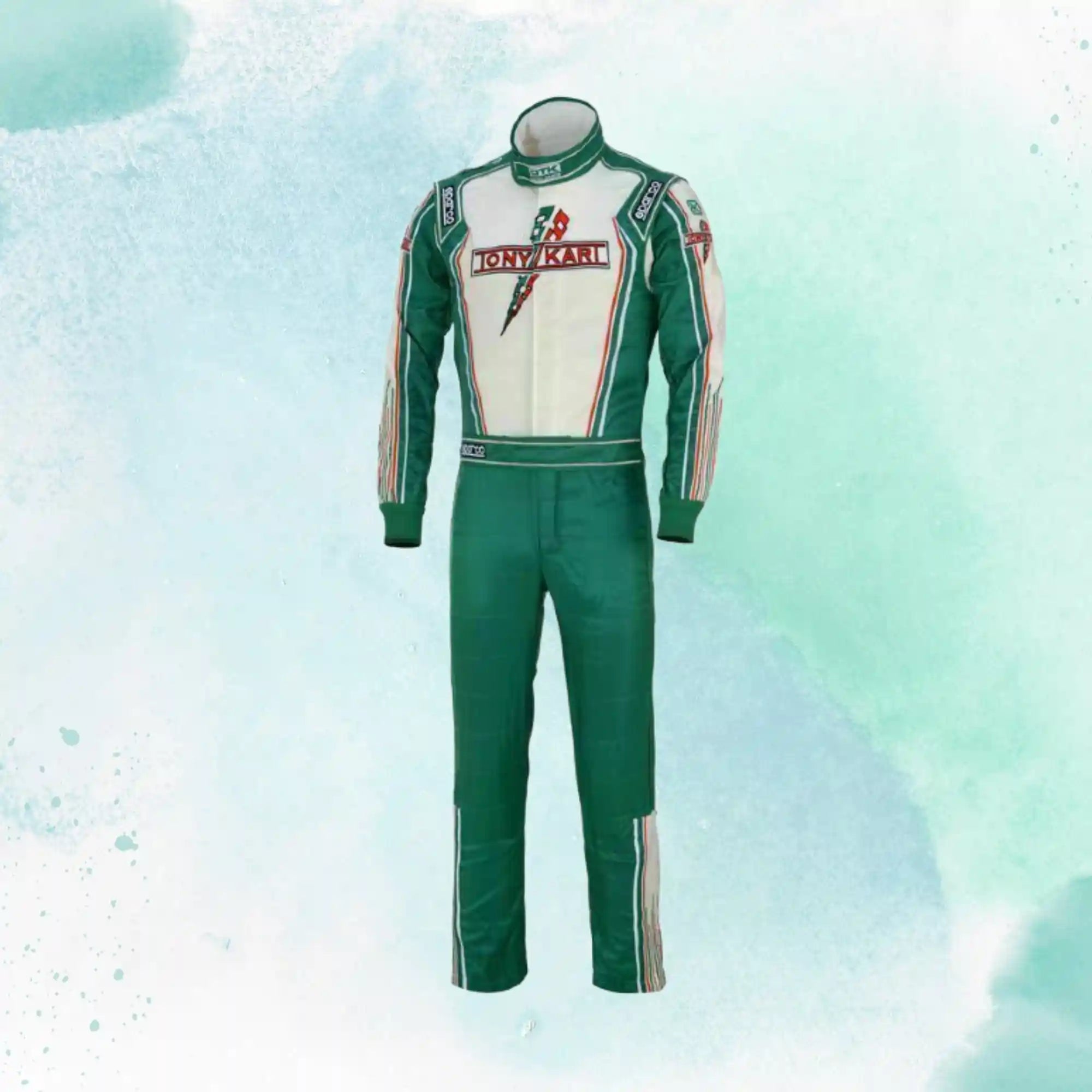 thumbnail interactive-video image 1 of Tony Kart Go Kart Cover – Waterproof – White And Green – Pro Kart Size 1 of 3