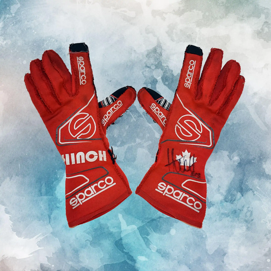 2018 James Hinchcliffe Race Worn IndyCar Gloves / James Hinchcliffe Replica Race Gloves