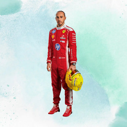 New 2026 Lewis Hamilton F1 Scuderia Ferrari HP Formula One Team Replica Racing Suit