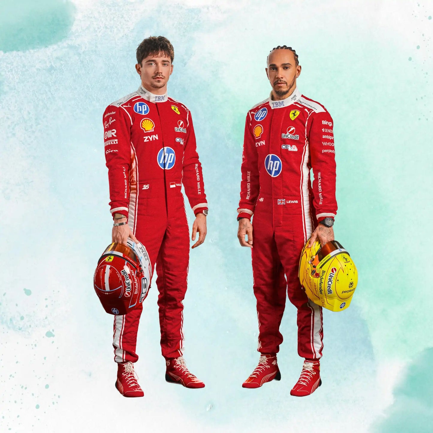 2026 Charles Leclerc & Lewis Hamilton Scuderia Ferrari HP F1 Team Replica Racing Suit