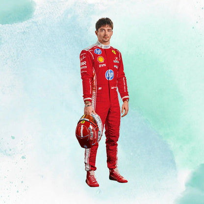 New 2026 Charles Leclerc Formula One Scuderia Ferrari HP F1 Team Replica Racing Suit