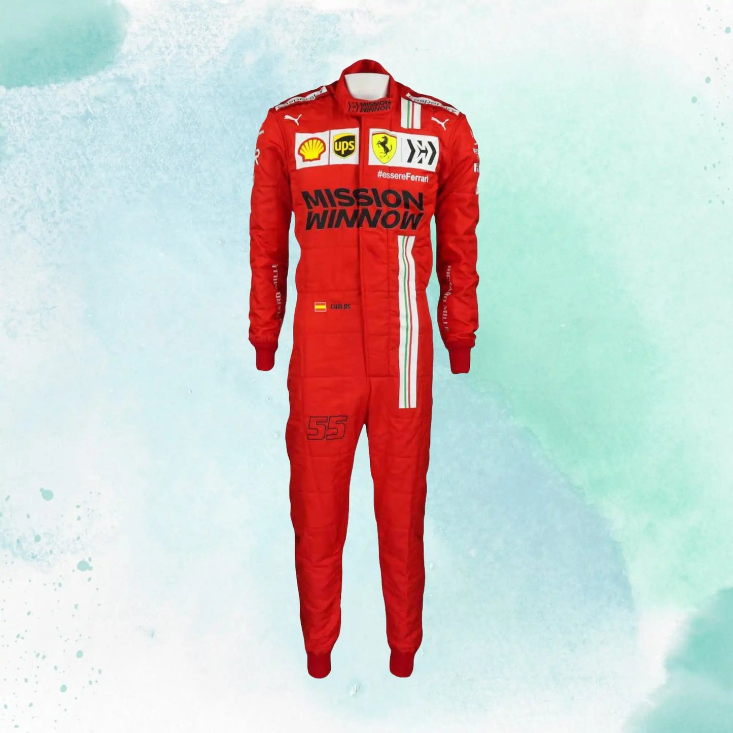 2021 Carlos Sainz Jr Misson Winnow F1 Replica Racing Suit Scuderia Ferrari