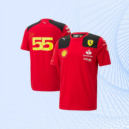 Carlos Sainz 2023 Scuderia Ferrari F1 Team T-Shirt