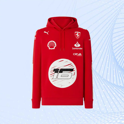 Charles Leclerc 2023 Las Vegas GP Special Edition Puma for Scuderia Ferrari Hooded Sweatshirt - Joshua Vides