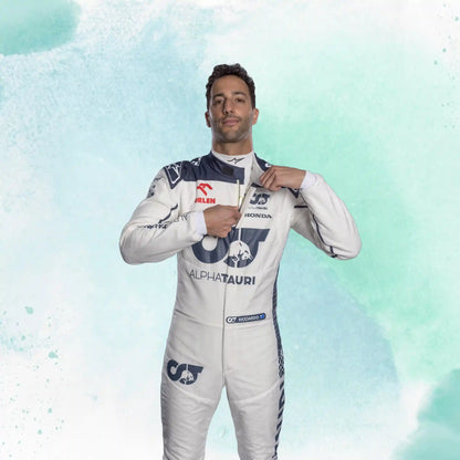 2023 New Daniel Ricciardo Alphatauri F1 Team Replica Racing Suit