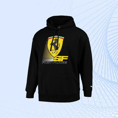 Scuderia Ferrari Race Big Shield Hoodie by Puma - Black