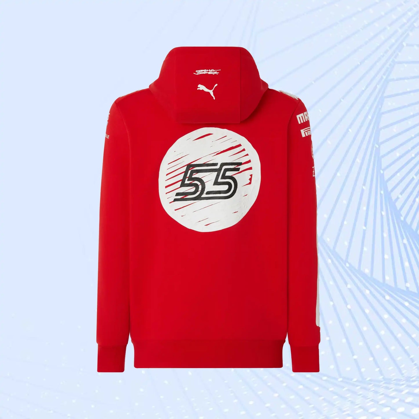 Carlos Sainz 2023 Las Vegas GP Special Edition Puma for Scuderia Ferrari Hooded Sweatshirt - Joshua Vides