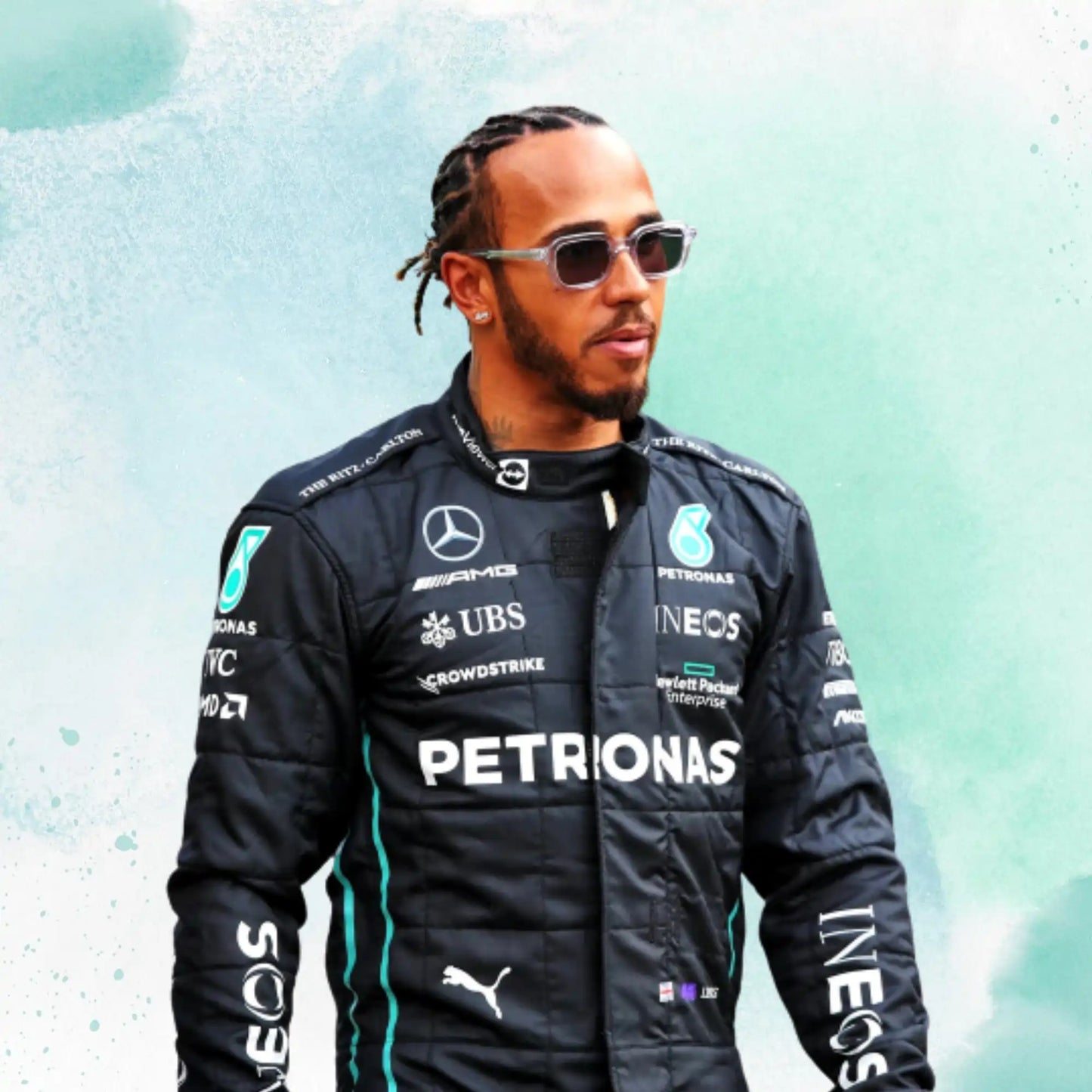 2022 Lewis Hamilton Replica Mercedes-AMG Petronas F1 Team Replica Race Suit