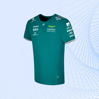 Lance Stroll 2023 Official Aston Martin Aramco Cognizant F1 Team Driver T-Shirt