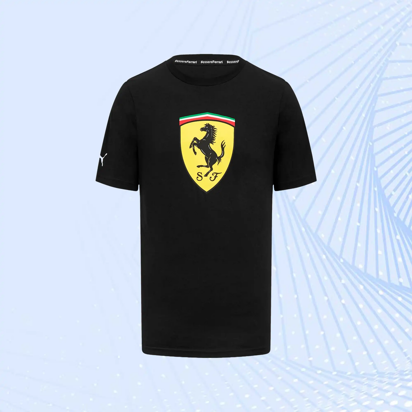 Scuderia Ferrari Puma Large Shield T-Shirt - Black