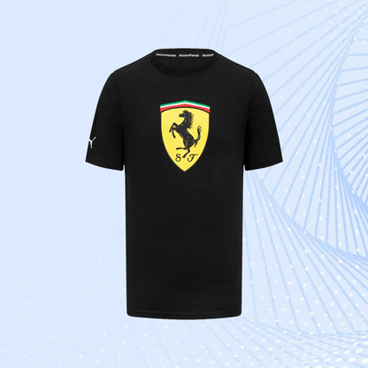Scuderia Ferrari Puma Large Shield T-Shirt - Black