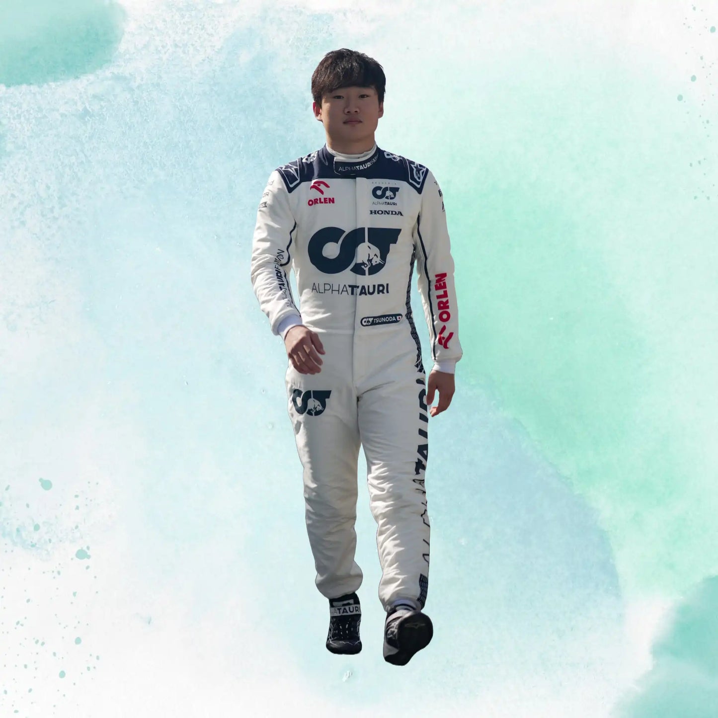 New 2023 Yuki Tsunoda Replica Race Suit F1 Team Alphatauri