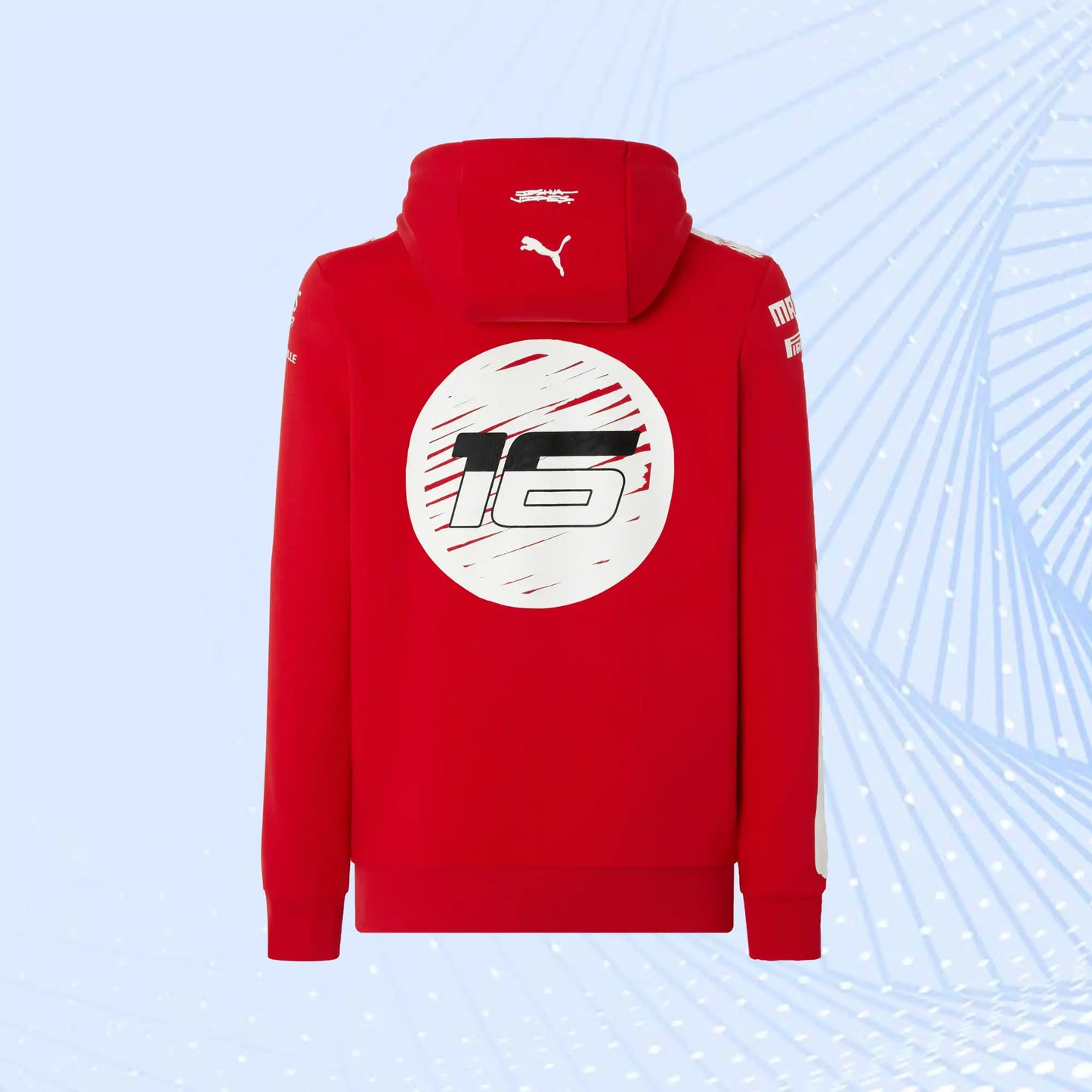 Charles Leclerc 2023 Las Vegas GP Special Edition Puma for Scuderia Ferrari Hooded Sweatshirt - Joshua Vides