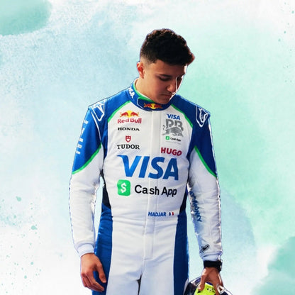 New 2025 Isack Hadjar Visa Cash App RB Formula One Team Replica Racing Suit