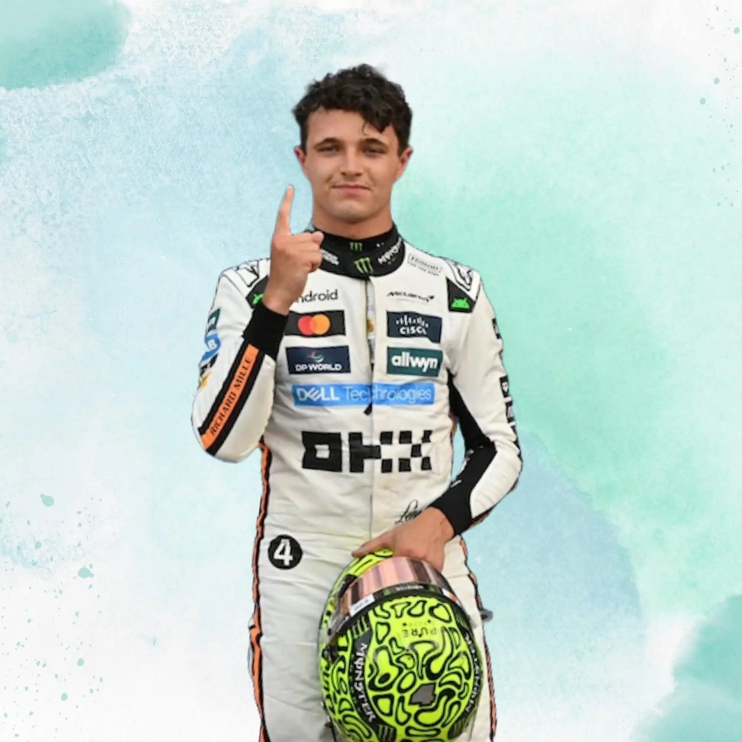 2025 New Lando Norris Monaco Grand Prix McLaren F1 Team Replica Racing Suit