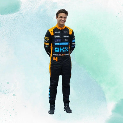 Norris's & Paistri Mclaren 2023 New Race Suit in Singapore GP