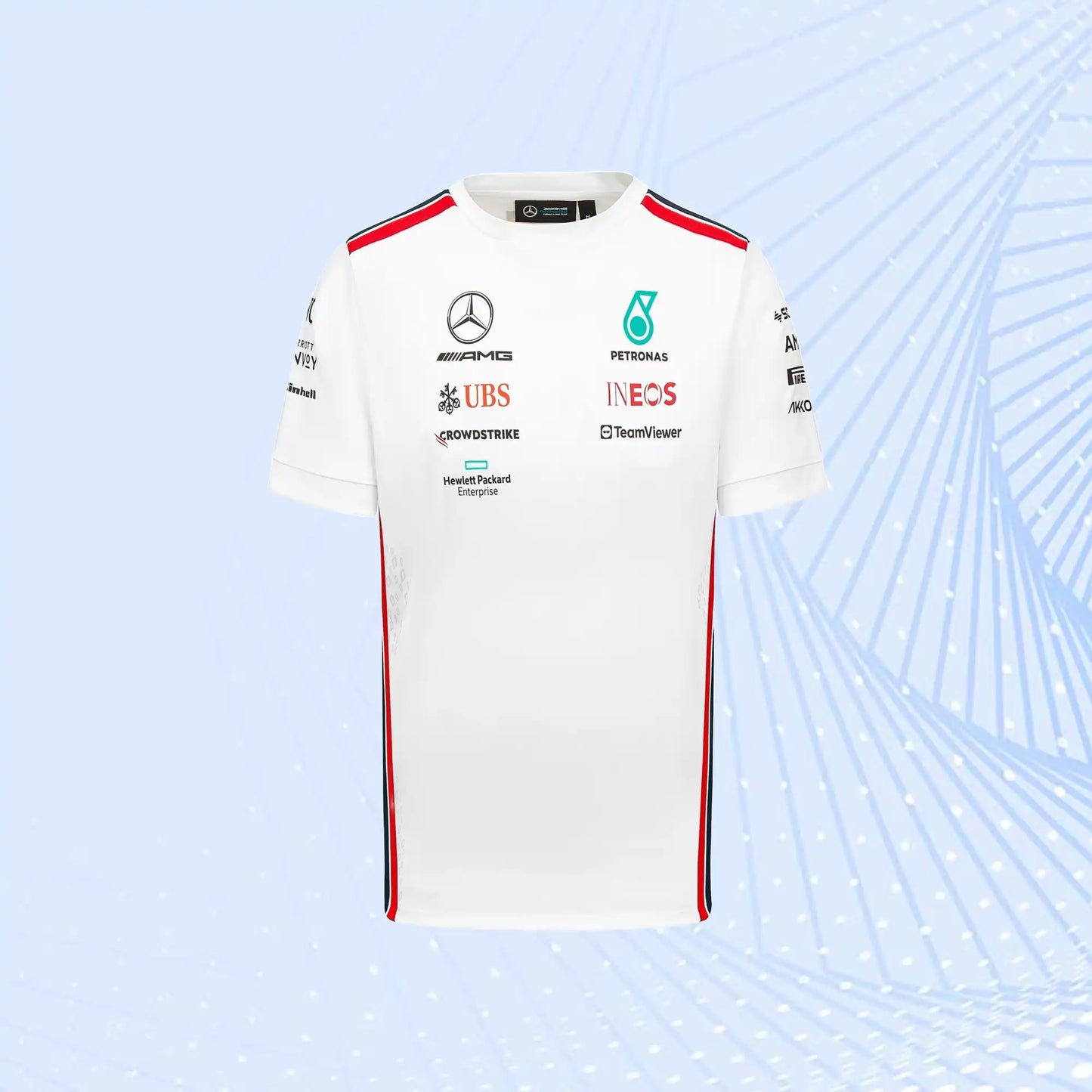 New 2023 Mercedes AMG Petronas F1 Team Driver T-Shirt - White