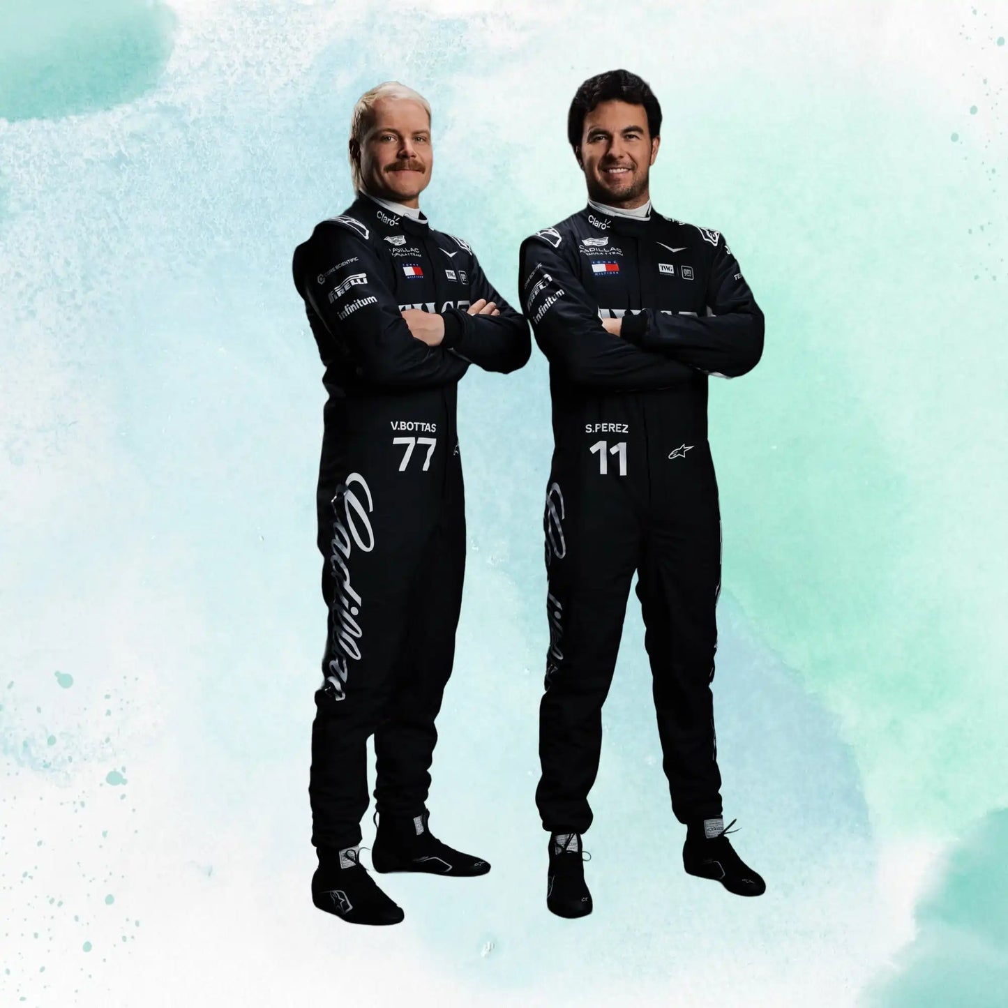 2026 Valtteri Bottas & Sergio Perez Formula One Cadillac F1 Team Replica Racing Suit
