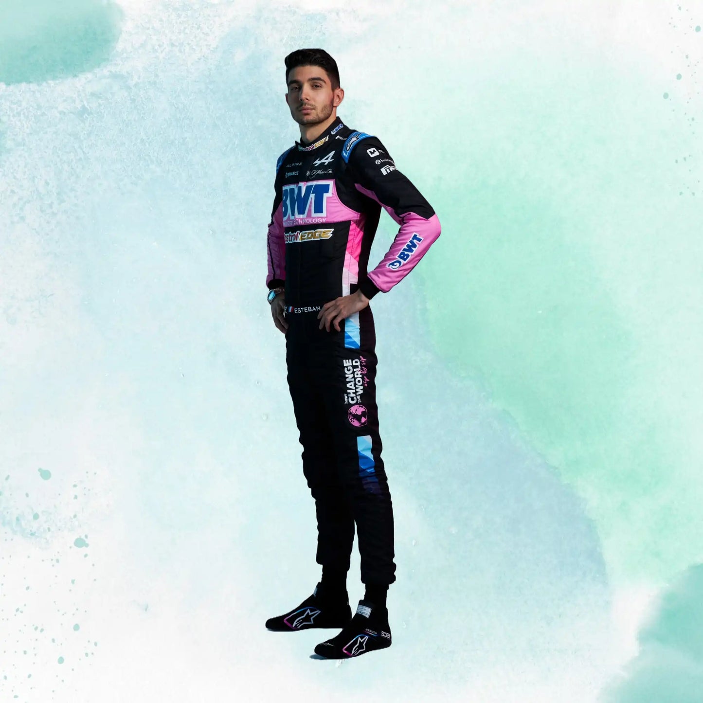 2024 New Esteban Ocon BWT Team Alpine Replica Racing Suit F1 Team