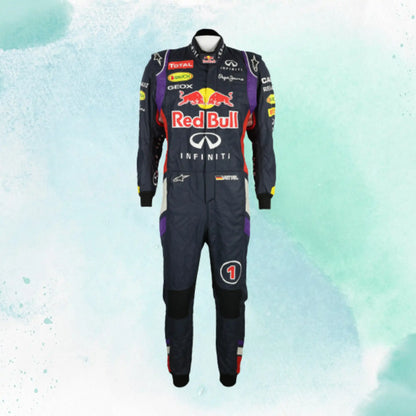 2014 Sebastian Vettel Race Red Bull Racing Formula 1 Suit Replica