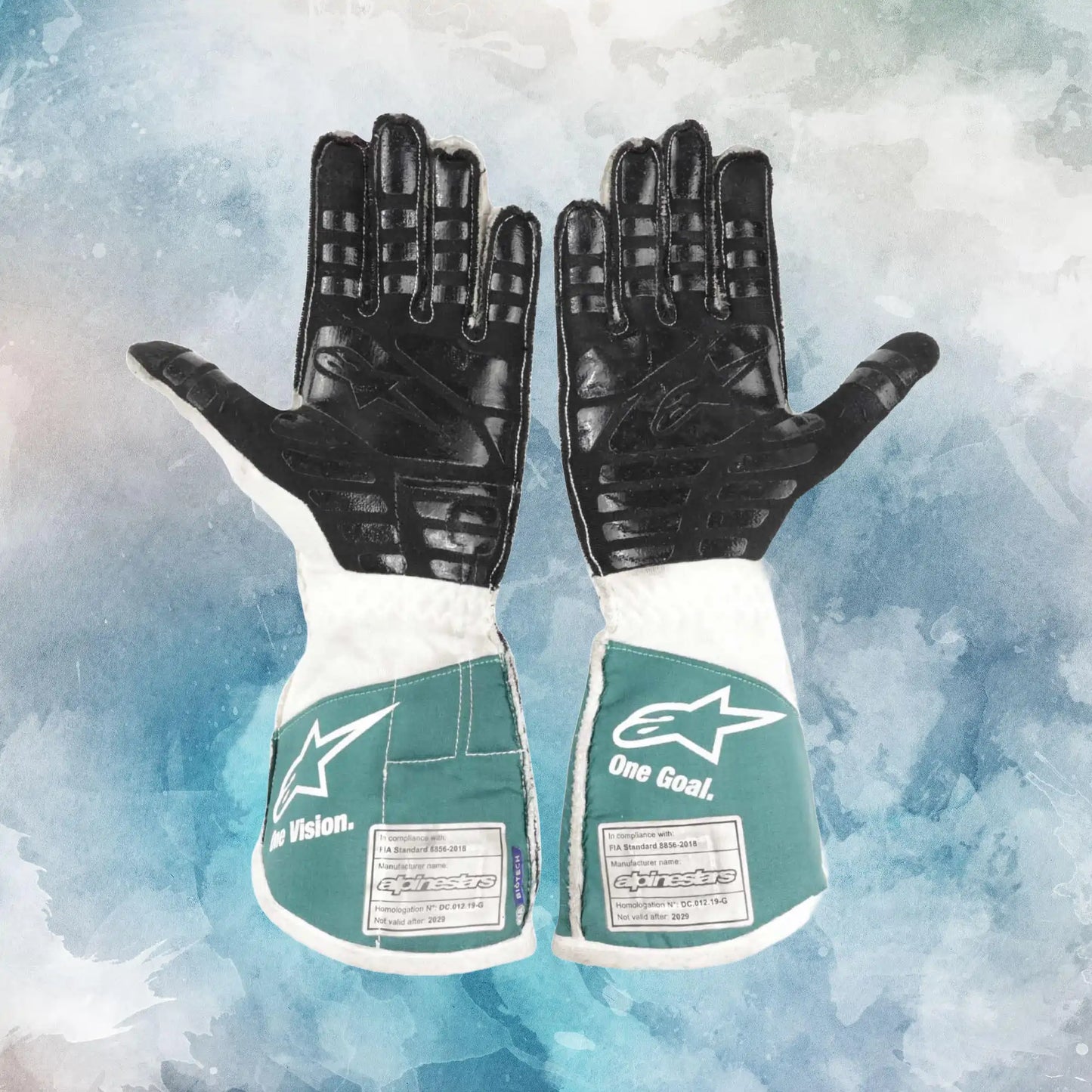 2021 Lance Stroll Aston Martin F1 Gloves / Aston Martin F1 Replica Race Gloves
