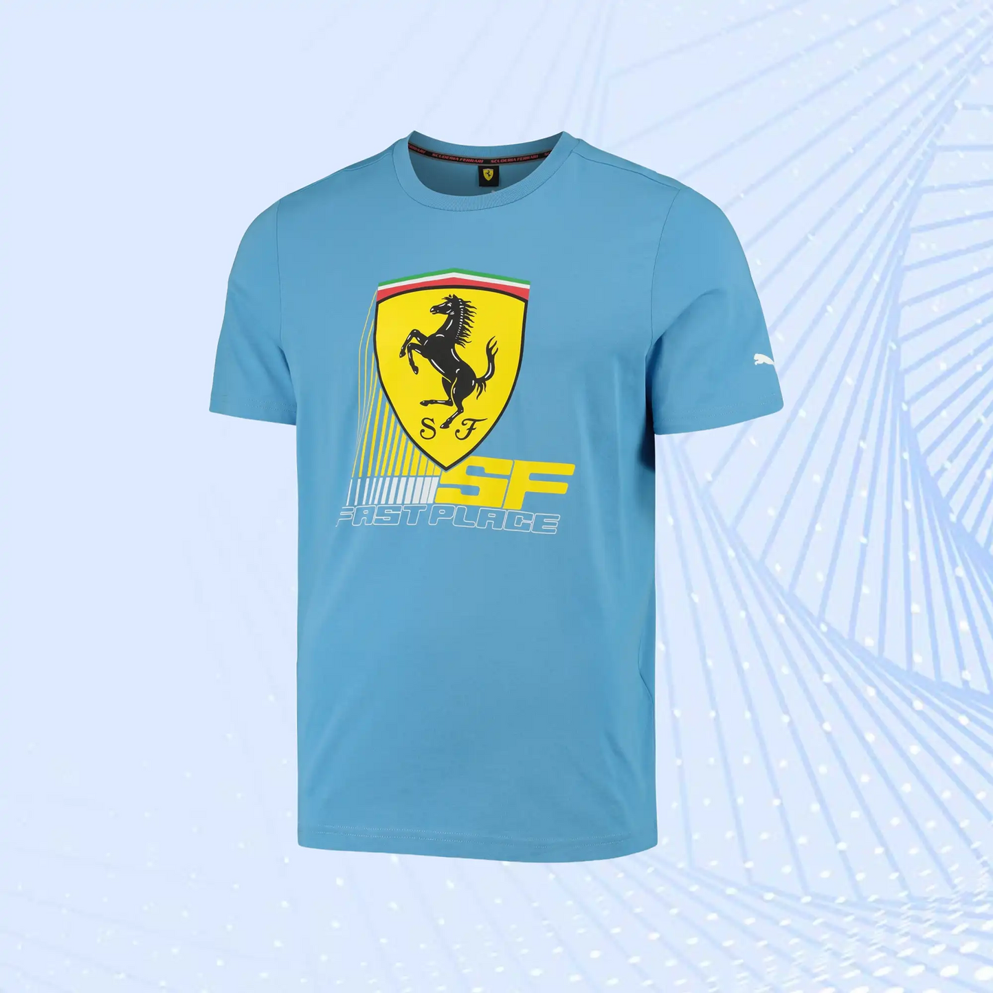 Scuderia Ferrari Race Big Shield T-Shirt by Puma - Blue