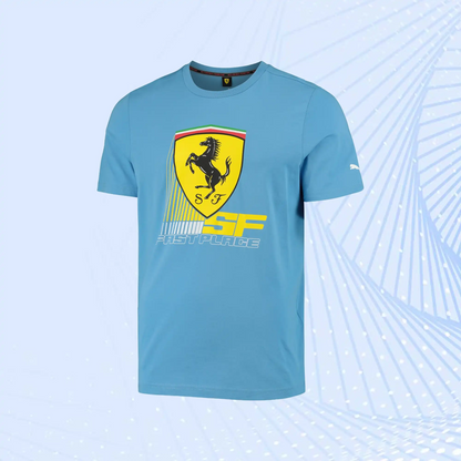 Scuderia Ferrari Race Big Shield T-Shirt by Puma - Blue