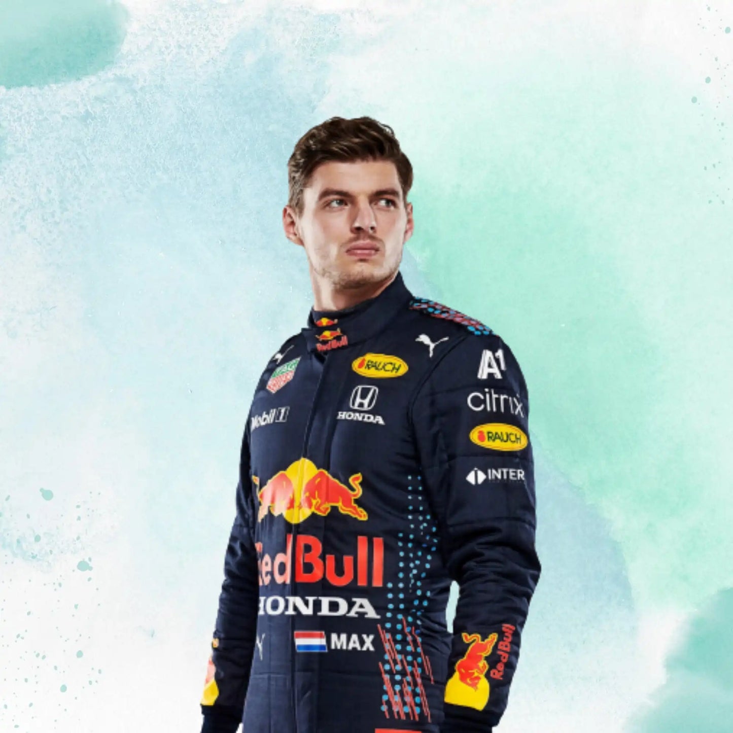 Max Verstappen 2021 F1 Replica Redbull Race Suit