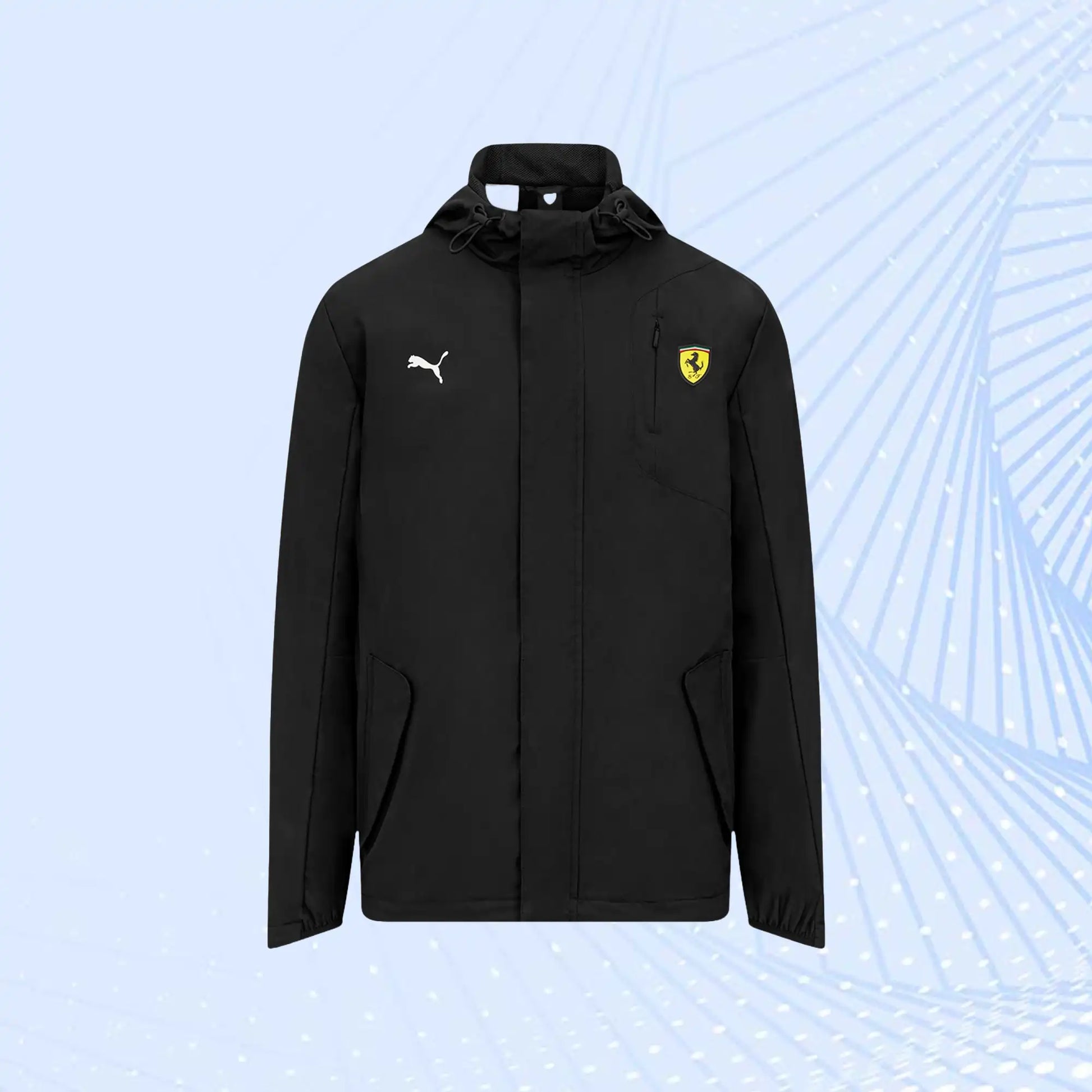 Scuderia Ferrari Puma Rain Jacket Black Craze Racewears