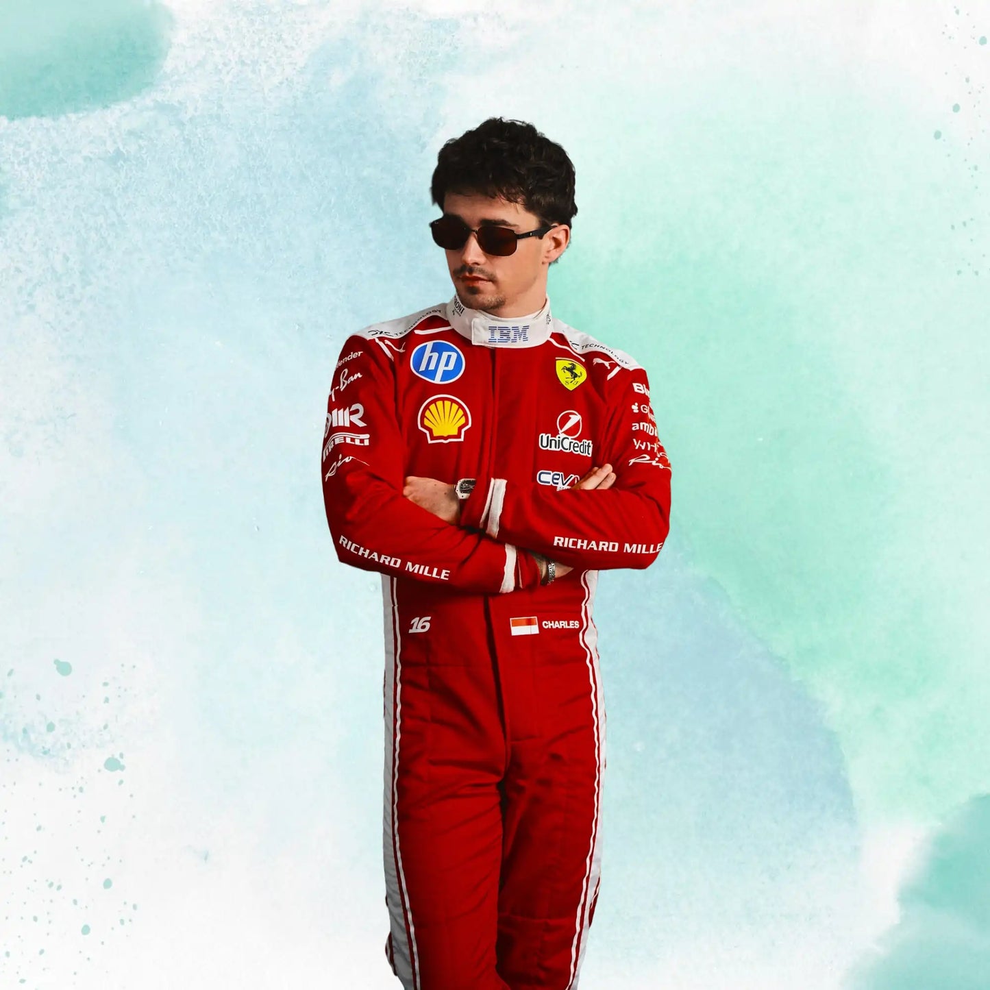 New 2026 Charles Leclerc Formula One Scuderia Ferrari HP F1 Team Replica Racing Suit