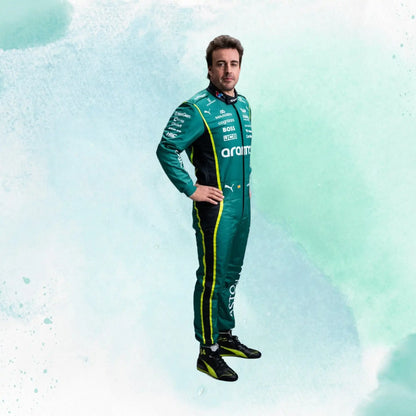 New 2026 Fernando Alonso Aston Martin F1 Team Replica Racing Suit