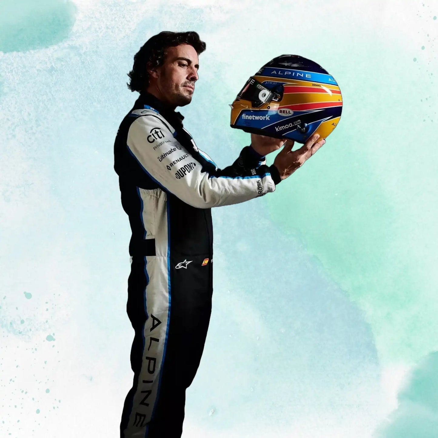Fernando Alonso 2021 Replica Racing Suit F1 Team Alpine