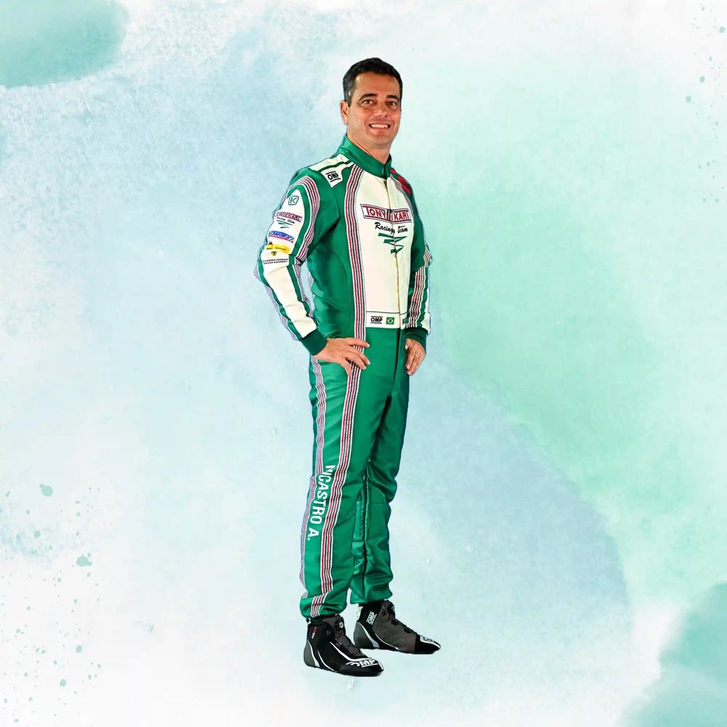 New 2024 Tony Kart Sublimation Printed Overall Go Kart Driver Racing Suit