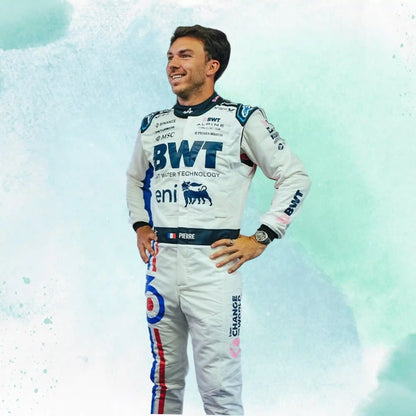 New 2025 Pierre Gasly Spanish Grand Prix BWT Alpine F1 Team Replica Racing Suit