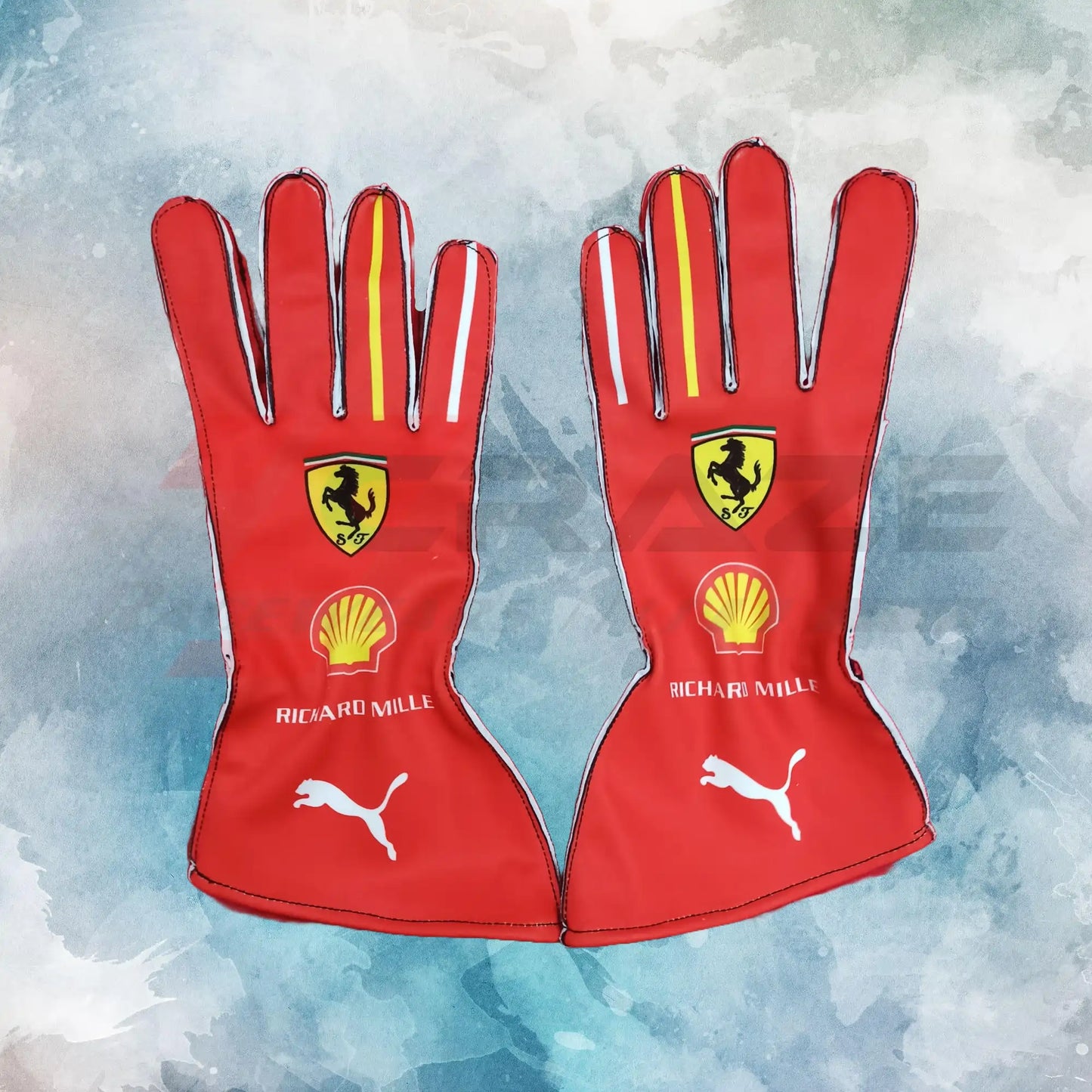 2024 Charles Leclerc F1 Team Gloves / Ferrari F1 Replica Race Gloves