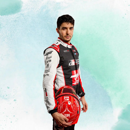 New 2026 Esteban Ocon Formula One Haas F1 Team Replica Racing Suit